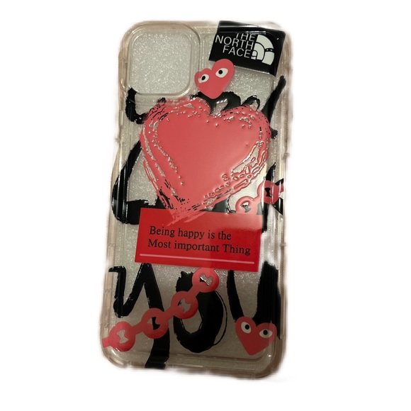 iPhone 11 ProMax Graffiti Art With Heart Print Clear Phone Case NWOT - Picture 5 of 6